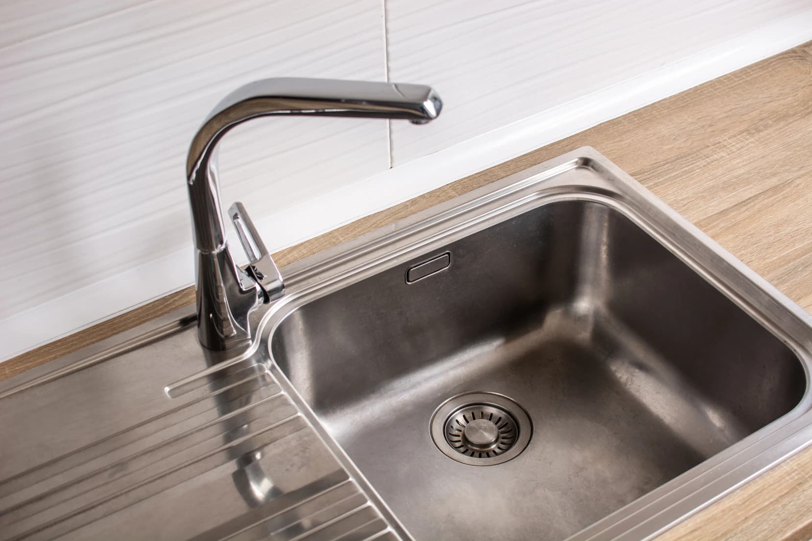Clean polished sink and faucet